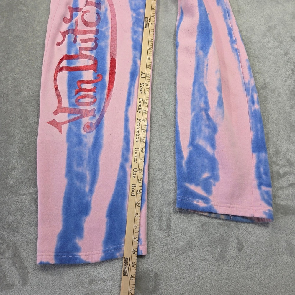 Von Dutch Womens Pink Tie Dye Y2k Sweatpants Size L Bratz Wide Leg Preppy Lounge - Picture 4 of 9